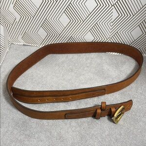 Cabela's belt men’s size 42 Tan Leather double‎ layer of leather at buckle area